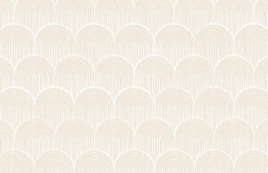 Carta da parati con motivi ad archi art deco in tonalità pastello